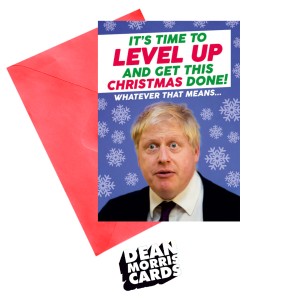 Поздравителна картичка "Борис Джонсън и Коледа"